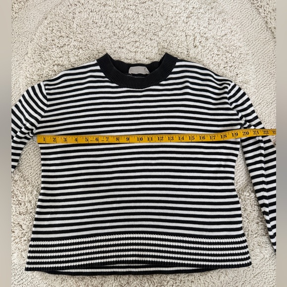 Everlane black/white striped sweater women's size XXS - Picture 6 of 7